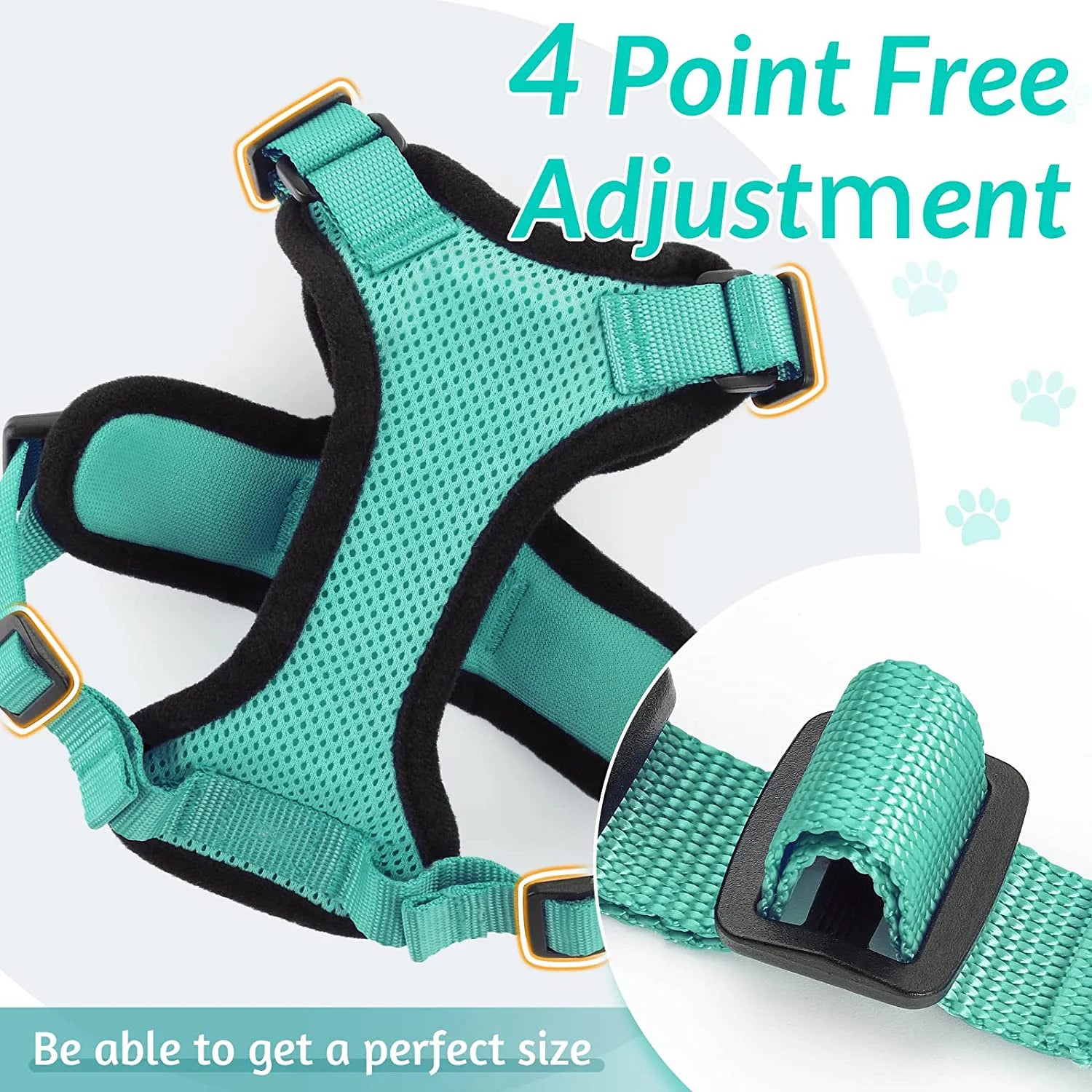 Cat Harness and Leash for Walking, Escape Proof Soft Adjustable Vest Harnesses for Cats, Easycontrol