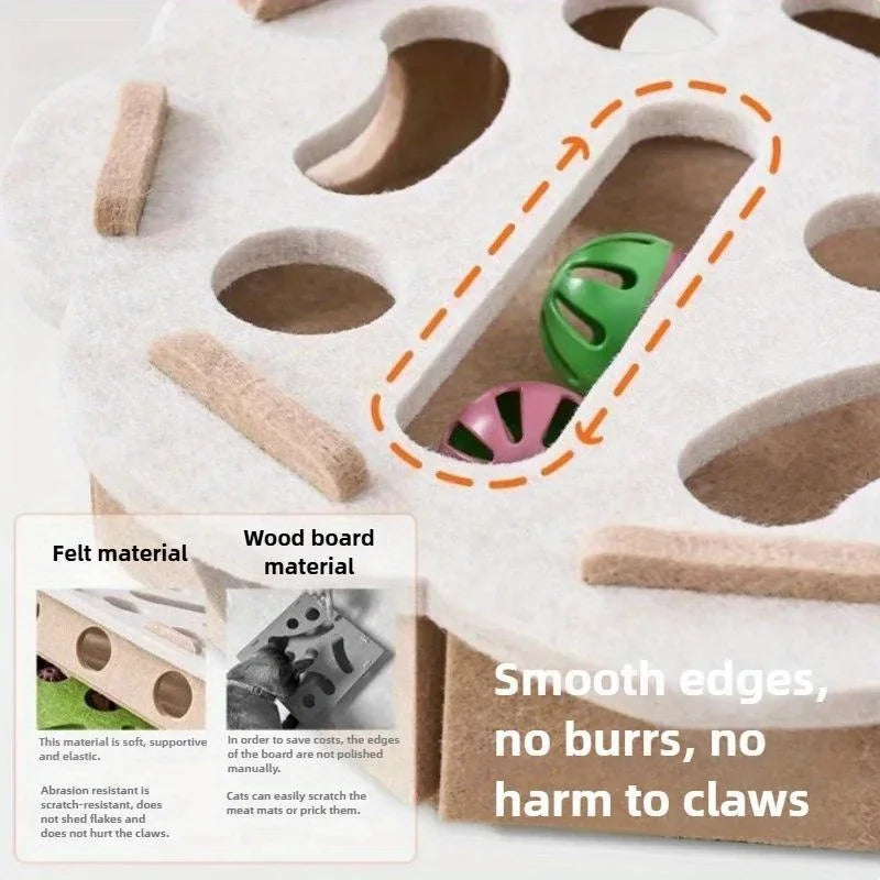 Puzzle Cat Toys Interactive Mental Stimulation Maze Box and Sensory Games for Indoor Kittens Fun Brain Teaser for Smarts Cats