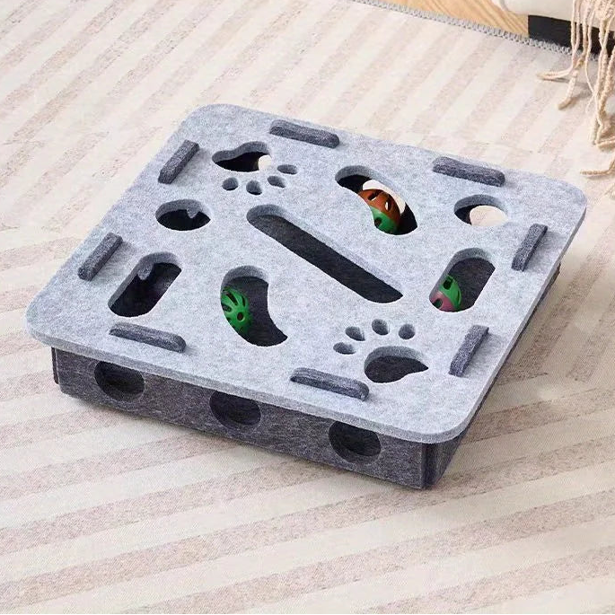 Puzzle Cat Toys Interactive Mental Stimulation Maze Box and Sensory Games for Indoor Kittens Fun Brain Teaser for Smarts Cats