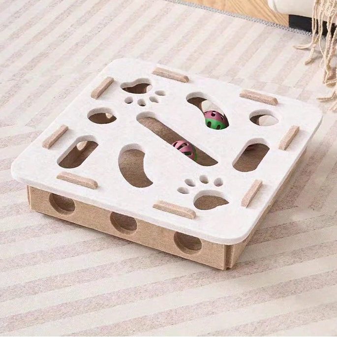 Puzzle Cat Toys Interactive Mental Stimulation Maze Box and Sensory Games for Indoor Kittens Fun Brain Teaser for Smarts Cats