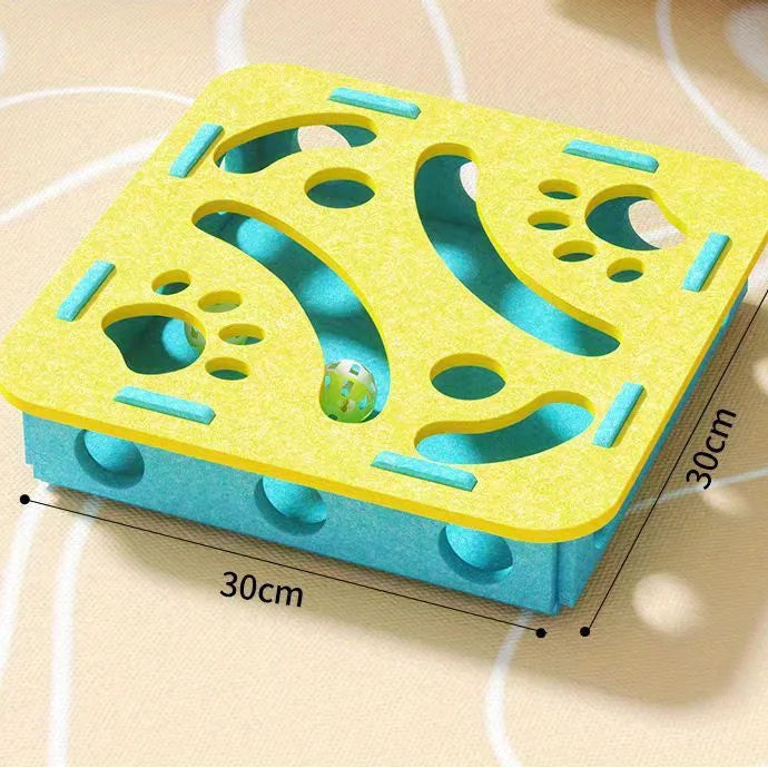 Puzzle Cat Toys Interactive Mental Stimulation Maze Box and Sensory Games for Indoor Kittens Fun Brain Teaser for Smarts Cats