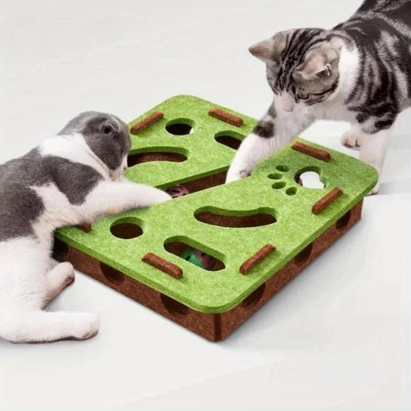 Puzzle Cat Toys Interactive Mental Stimulation Maze Box and Sensory Games for Indoor Kittens Fun Brain Teaser for Smarts Cats