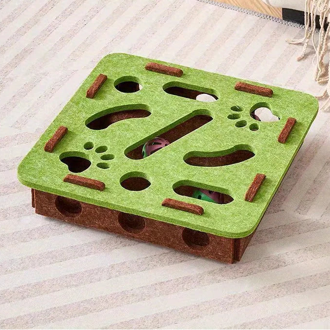 Puzzle Cat Toys Interactive Mental Stimulation Maze Box and Sensory Games for Indoor Kittens Fun Brain Teaser for Smarts Cats