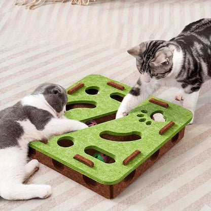 Puzzle Cat Toys Interactive Mental Stimulation Maze Box and Sensory Games for Indoor Kittens Fun Brain Teaser for Smarts Cats